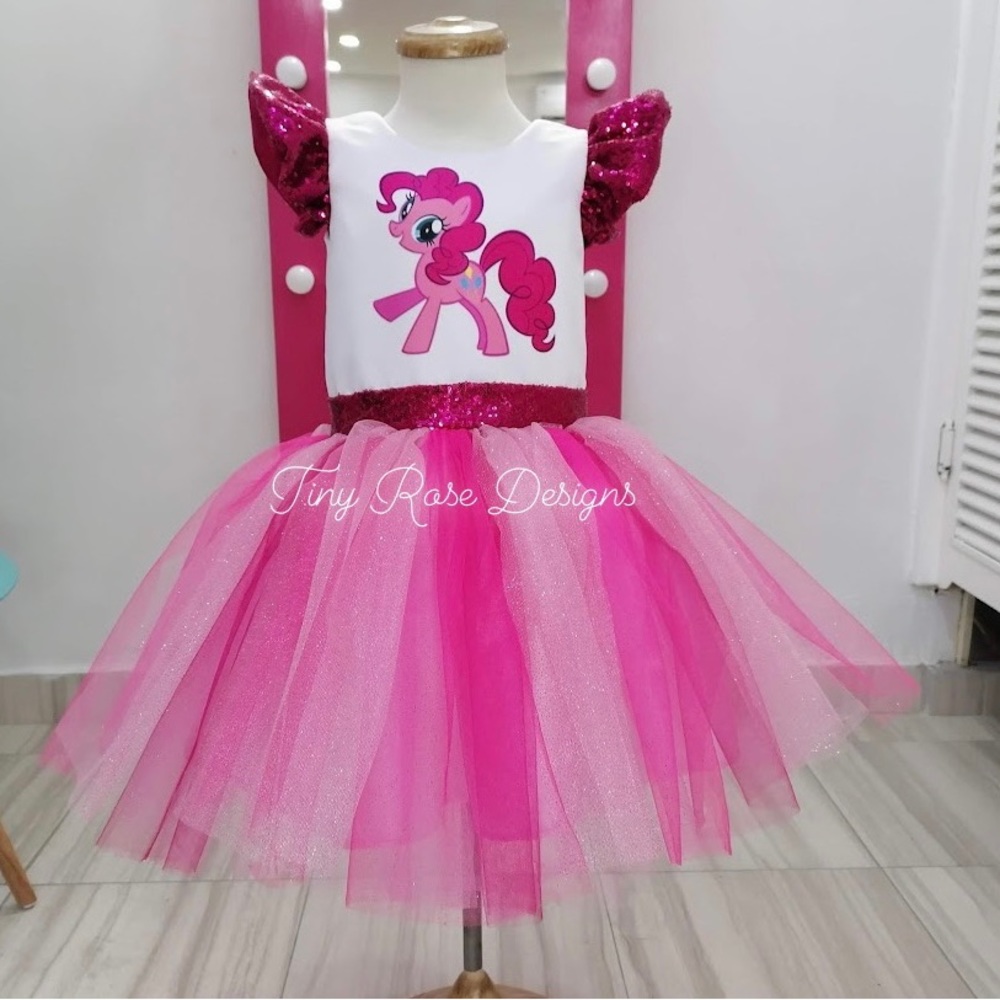Little Pony Dress pink tulle size 5 and 7 available